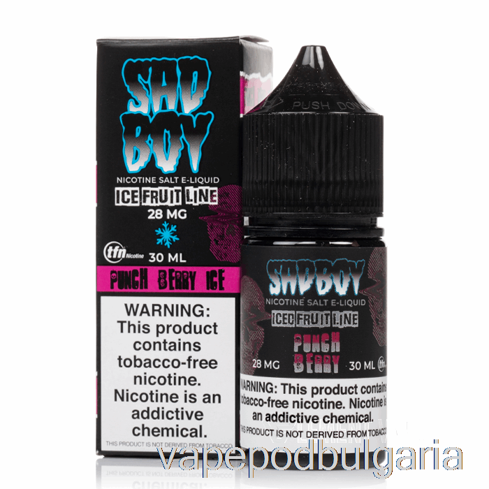 Vape 10000 Дръпки Ice Punch Berry - Sadboy Salts - 30ml 48mg